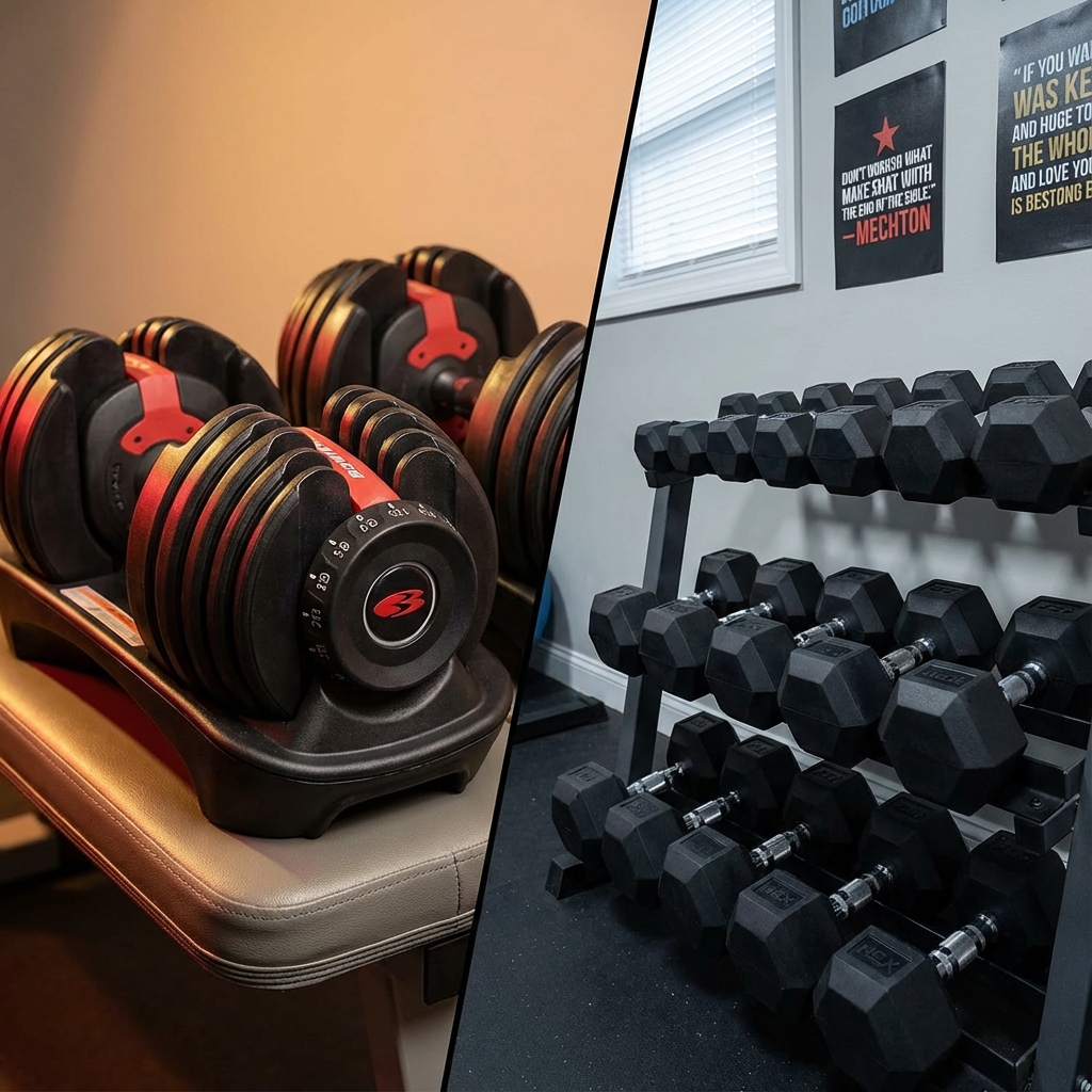 Bowflex SelectTech 552 vs CAP Barbell 150-lb Set